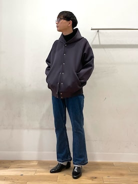 「SENSE OF PLACE by URBAN RESEARCH（センスオブプレイスバイアーバンリサーチ）のアイテム（スタジャン）」を使った、わかさまさん（メンズ・173cm）の冬コーディネート
