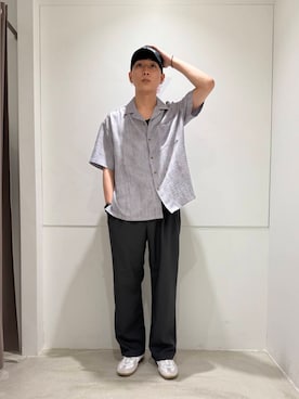 「オープンカラー」｜わかさまさん（メンズ・173cm）の夏コーディネート