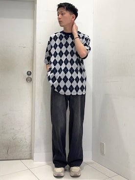 「FILA」｜わかさまさん（メンズ・173cm）の春コーディネート