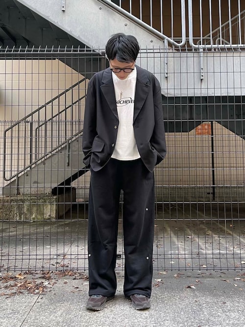 セール】ロゴグラフィックボクシーTシャツ(5分袖)（Tシャツ/カットソー