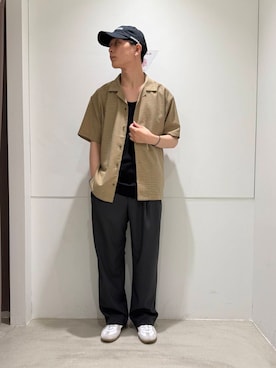 「オープンカラー」｜わかさまさん（メンズ・173cm）の夏コーディネート