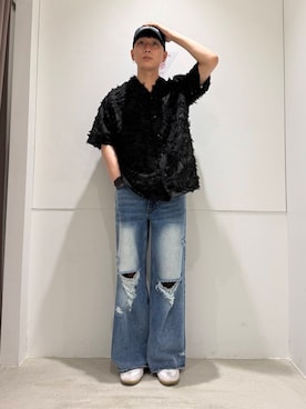 「オープンカラー」｜わかさまさん（メンズ・173cm）の夏コーディネート