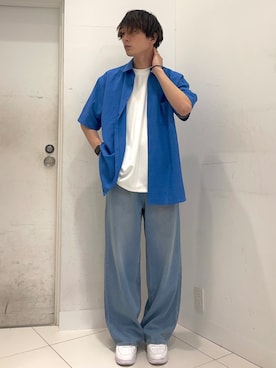 「HEYUMM（ヘユム）のアイテム」を使った、わかさまさん（メンズ・173cm）の春コーディネート