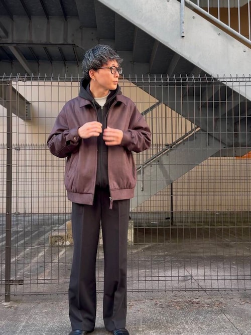 セール】『ユニセックス』ツイルスエードタッチZIPブルゾン