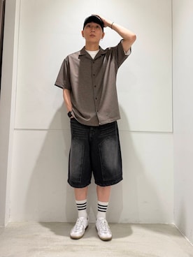 「オープンカラー」｜わかさまさん（メンズ・173cm）の夏コーディネート
