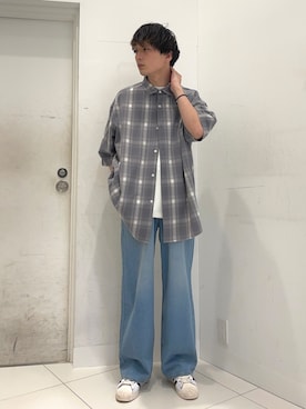 「HEYUMM」｜わかさまさん（メンズ・173cm）の春コーディネート