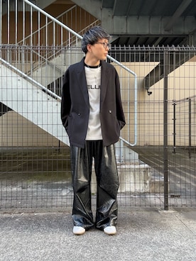 「SENSE OF PLACE by URBAN RESEARCH（センスオブプレイスバイアーバンリサーチ）のアイテム（テーラードジャケット）」を使った、わかさまさん（メンズ・173cm）の冬コーディネート