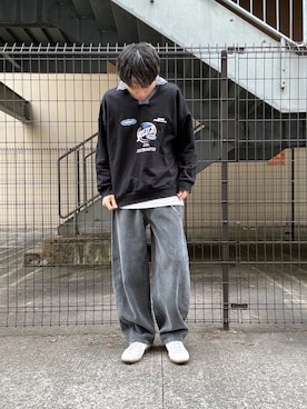 「冬コーデ、スニーカーコーデ」｜「アイテム（その他パンツ）」を使った、わかさまさん（メンズ・173cm）の冬コーディネート