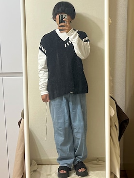 「RUUBON（ルーボン）のアイテム」を使った、Sさん（骨格ウェーブ・メンズ・160cm）の秋コーディネート