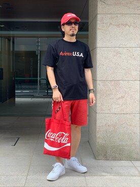 「AVIREX（アヴィレックス）のアイテム」を使った、JohnnyTさん（メンズ・171cm・40代）の夏コーディネート