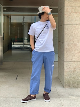 「Lucien Pellat-Finet（ルシアンペラフィネ）のアイテム（パンツ）」を使った、JohnnyTさん（メンズ・171cm）の春コーディネート