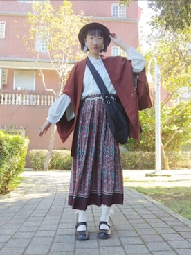 「無（ム）のアイテム」を使った、杜凌 🇹🇼さん（レディース・156cm）の冬コーディネート