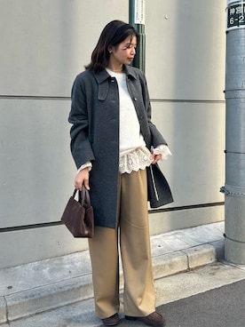 「アイテム（ダッフルコート）」を使った、そらさん（レディース・160cm）の冬コーディネート