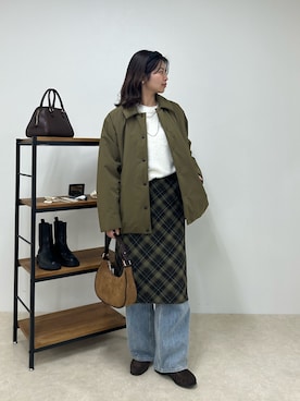 「アイテム（ダッフルコート）」を使った、そらさん（レディース・160cm）の冬コーディネート