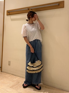 「ペーパーバッグ」｜そらさん（レディース・160cm）の夏コーディネート