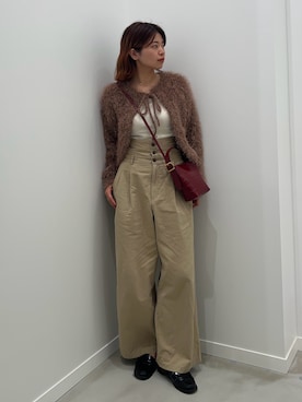 「アイテム（チノパンツ）」を使った、そらさん（レディース・160cm）の秋コーディネート