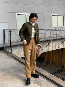 「Traditional Weatherwear」｜「アイテム（ブルゾン）」を使った、そらさん（レディース・160cm）の秋コーディネート