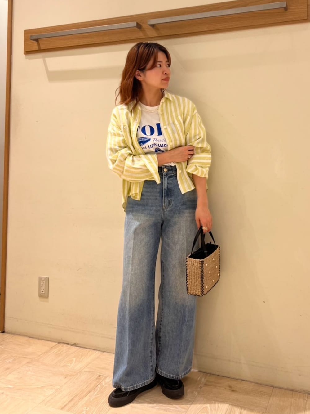 【関税込み】WOOYOUNGMI イエロー クロップド シャツ シャツ/ブラウス(イエロー系)を使った「クロップドトップス