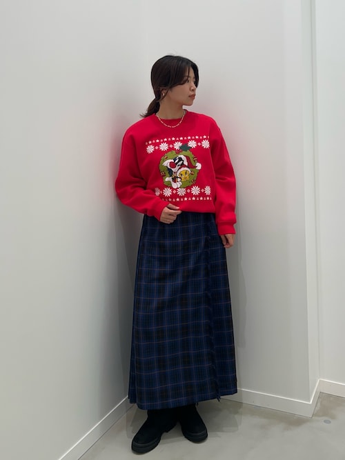 セール】【GEVACO/ゲバコ】チェックサイドベルトスカート（スカート