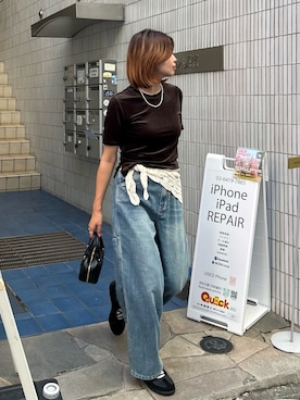 「アイテム（ヘアゴム）」を使った、そらさん（レディース・160cm）の夏コーディネート