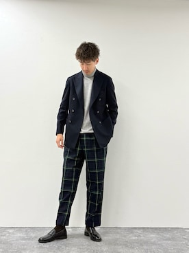 「ダブルジャケット」｜Nicolas Tanakaさん（メンズ・181cm）の秋コーディネート