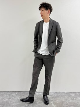 「NOLLEY’S（ノーリーズ）のアイテム」を使った、Nicolas Tanakaさん（メンズ・181cm）の春コーディネート