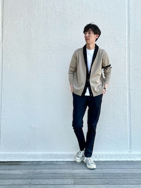 「NOLLEY'S goodman（ノーリーズグッドマン）のアイテム（トップス）」を使った、Nicolas Tanakaさん（メンズ・181cm）の秋コーディネート