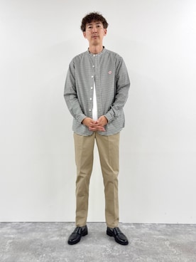 「DANTON（ダントン）のアイテム」を使った、Nicolas Tanakaさん（メンズ・181cm）の夏コーディネート