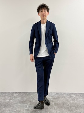 「NOLLEY’S（ノーリーズ）のアイテム」を使った、Nicolas Tanakaさん（メンズ・181cm）の春コーディネート