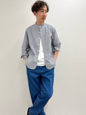 「DANTON（ダントン）のアイテム（トップス）」を使った、Nicolas Tanakaさん（メンズ・181cm）の春コーディネート