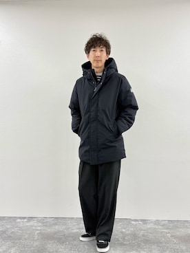 「アイテム（ダウンジャケット/コート）」を使った、Nicolas Tanakaさん（メンズ・181cm）の秋コーディネート