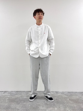 「DANTON（ダントン）のアイテム」を使った、Nicolas Tanakaさん（メンズ・181cm）の夏コーディネート