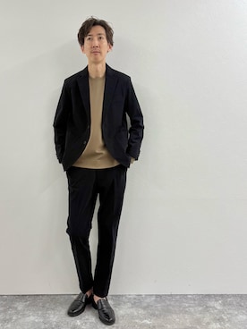 「アイテム（テーラードジャケット）」を使った、Nicolas Tanakaさん（メンズ・181cm）の秋コーディネート