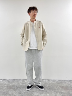 「DANTON（ダントン）のアイテム」を使った、Nicolas Tanakaさん（メンズ・181cm）の夏コーディネート