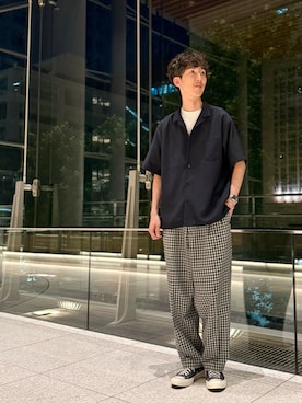 「NOLLEY’S（ノーリーズ）のアイテム」を使った、Nicolas Tanakaさん（メンズ・181cm）の夏コーディネート