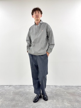 「DANTON（ダントン）のアイテム」を使った、Nicolas Tanakaさん（メンズ・181cm）の夏コーディネート