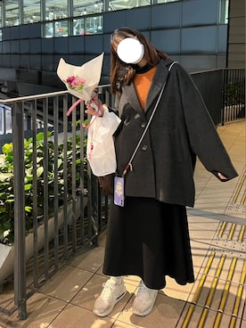 「ELENCARE DUE（エレンカーレデュエ）のアイテム（その他アウター）」を使った、na ☺︎ さん（レディース・162cm）の冬コーディネート