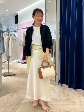 「NOLLEY’S（ノーリーズ）のアイテム」を使った、sachirinさん（レディース・153cm）の春コーディネート