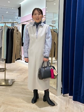 「NOLLEY’S Sophi（ノーリーズソフィ）のアイテム（ワンピース/ドレス）」を使った、sachirinさん（レディース・153cm）の冬コーディネート