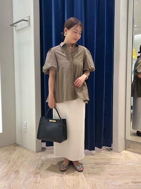 「オンオフ兼用」｜「アイテム（バッグ）」を使った、sachirinさん（レディース・153cm）の夏コーディネート