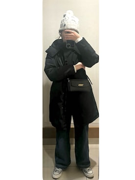 「Levi's（リーバイス）のアイテム（サロペット/オーバーオール）」を使った、KOMAさん（レディース・156cm）の冬コーディネート