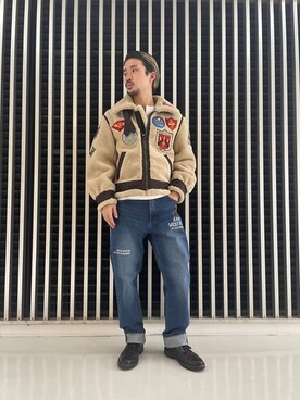 「TOPGUN」｜「アイテム（ジャケット/アウター）」を使った、REIJIさん（メンズ・175cm）の秋コーディネート