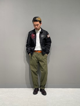 「TOPGUN」｜「アイテム（ジャケット/アウター）」を使った、REIJIさん（メンズ・175cm）の秋コーディネート