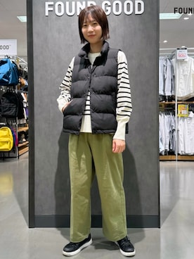 FOUND GOODさん（レディース・160cm）の冬コーディネート