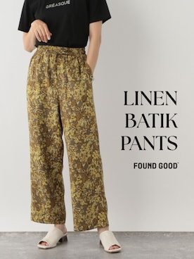 「FOUND GOOD（ファウンドグッド）のアイテム（パンツ）」を使った、FOUND GOODさん（レディース・167cm）の夏コーディネート