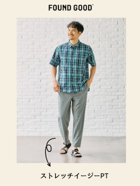 「FOUND GOOD（ファウンドグッド）のアイテム」を使った、FOUND GOODさん（メンズ・184cm）の夏コーディネート