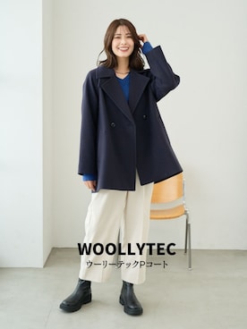 「Pコート」｜FOUND GOODさん（レディース・167cm）の秋コーディネート