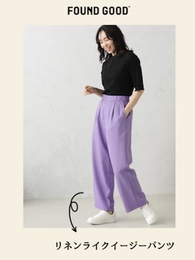 「FOUND GOOD（ファウンドグッド）のアイテム（パンツ）」を使った、FOUND GOODさん（レディース・165cm）の夏コーディネート