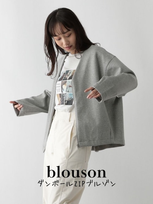 【PGG】 ポリエステルダンボールフルジップモックネックブルゾンタグ付き PGG】 ポリエステルダンボールフルジップモックネックブルゾンタグ付き