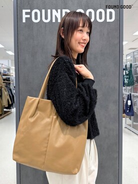 「FOUND GOOD（ファウンドグッド）のアイテム（バッグ）」を使った、FOUND GOODさん（レディース・164cm）の冬コーディネート